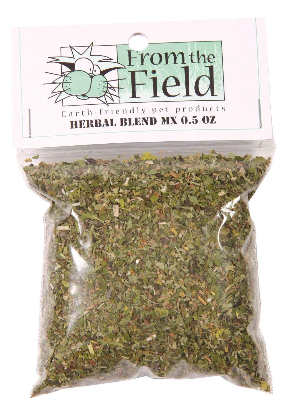 From The Field: Mezcla hierba gatera y valeriana para gatos, ideal para juego y estimulación sensorial.