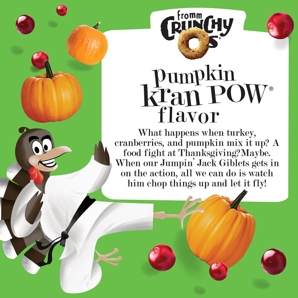 Fromm Crunchy Os Pumpkin Kran Pow: bolsa con cierre reutilizable para frescura.