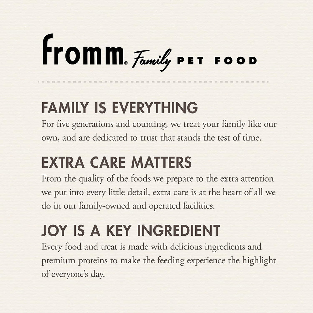Fromm Crunchy Os Pumpkin Kran Pow, sin colorantes ni conservantes para una opción más simple.