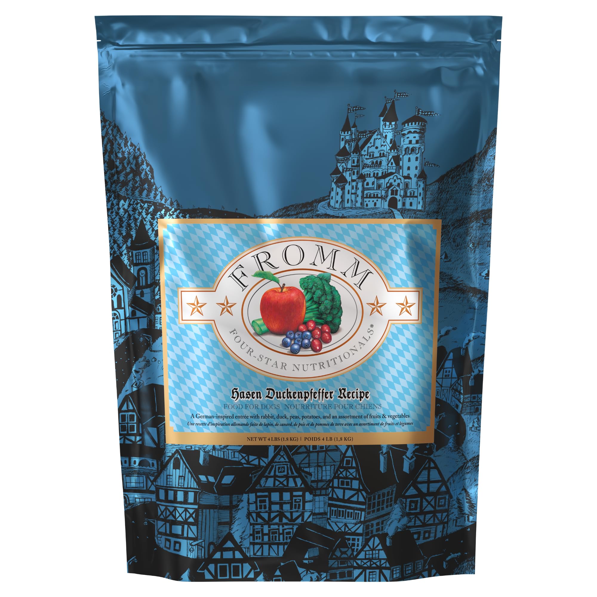 Fromm Four-Star Receta conejo y pato en bolsa 4 lb para perros