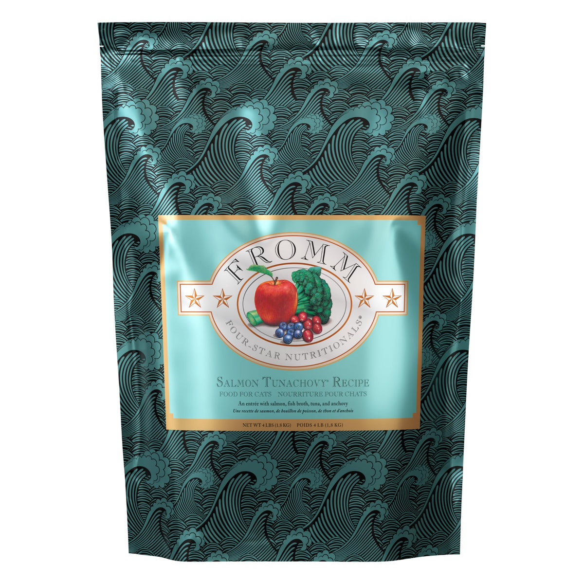 Fromm Four-Star Salmon Tunachovy, bolsa 4l, alimento seco para gatos con digestión eficiente.