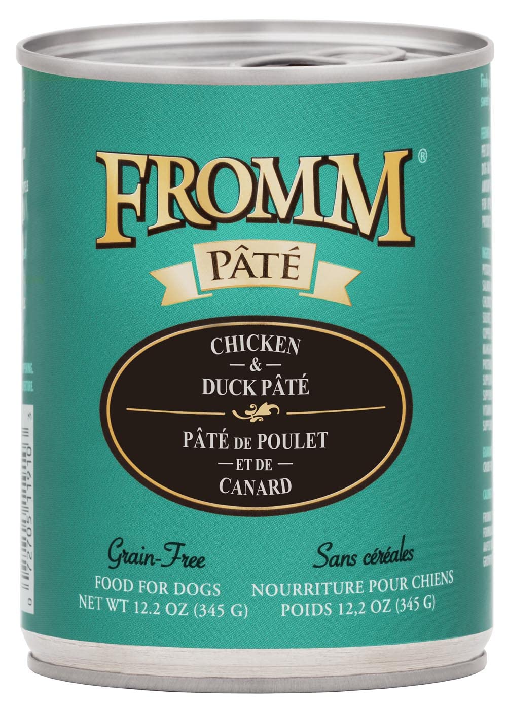 Fromm paté pollo y pato: textura suave en lata para perros de todas las edades.