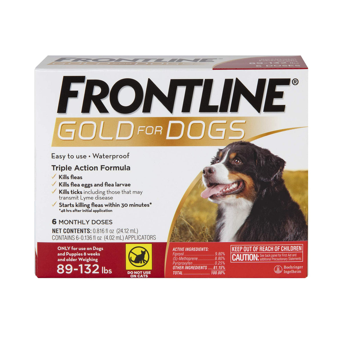 Frontline Gold para perro XL: aplicación fácil para proteger contra pulgas y garrapatas