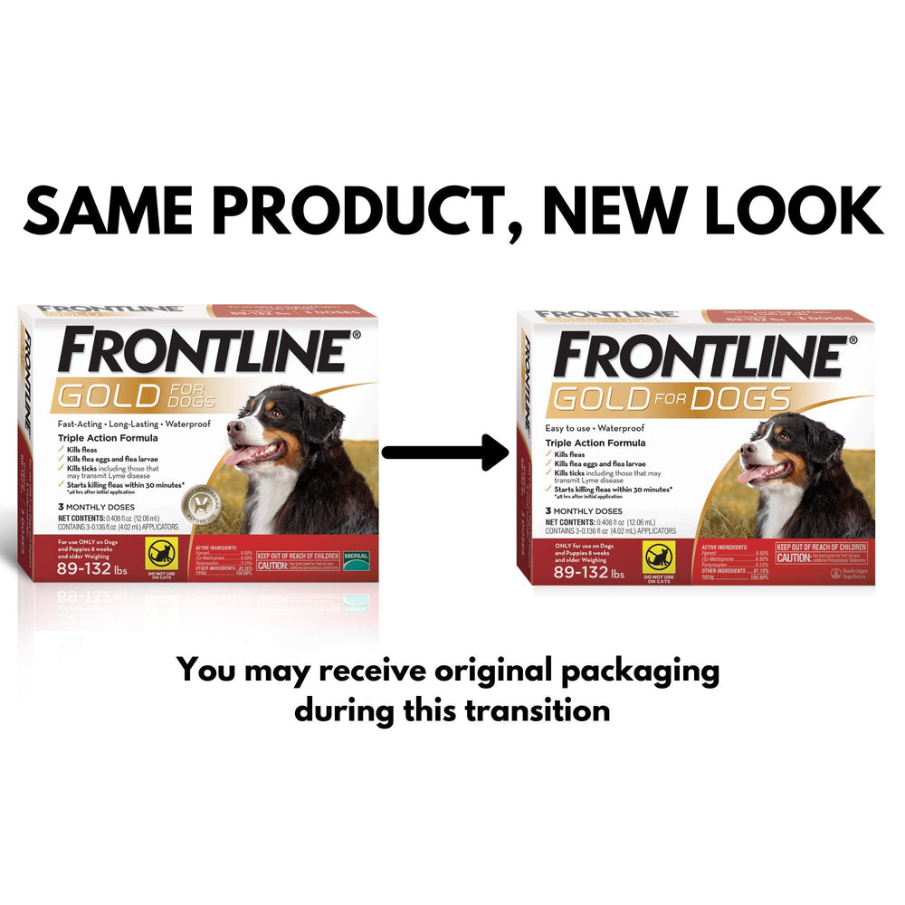 Frontline Gold protección de 30 días para perros 89-132 libras