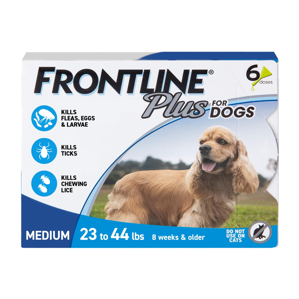 Frontline Plus para perro, aplicación mensual fácil y rápida.