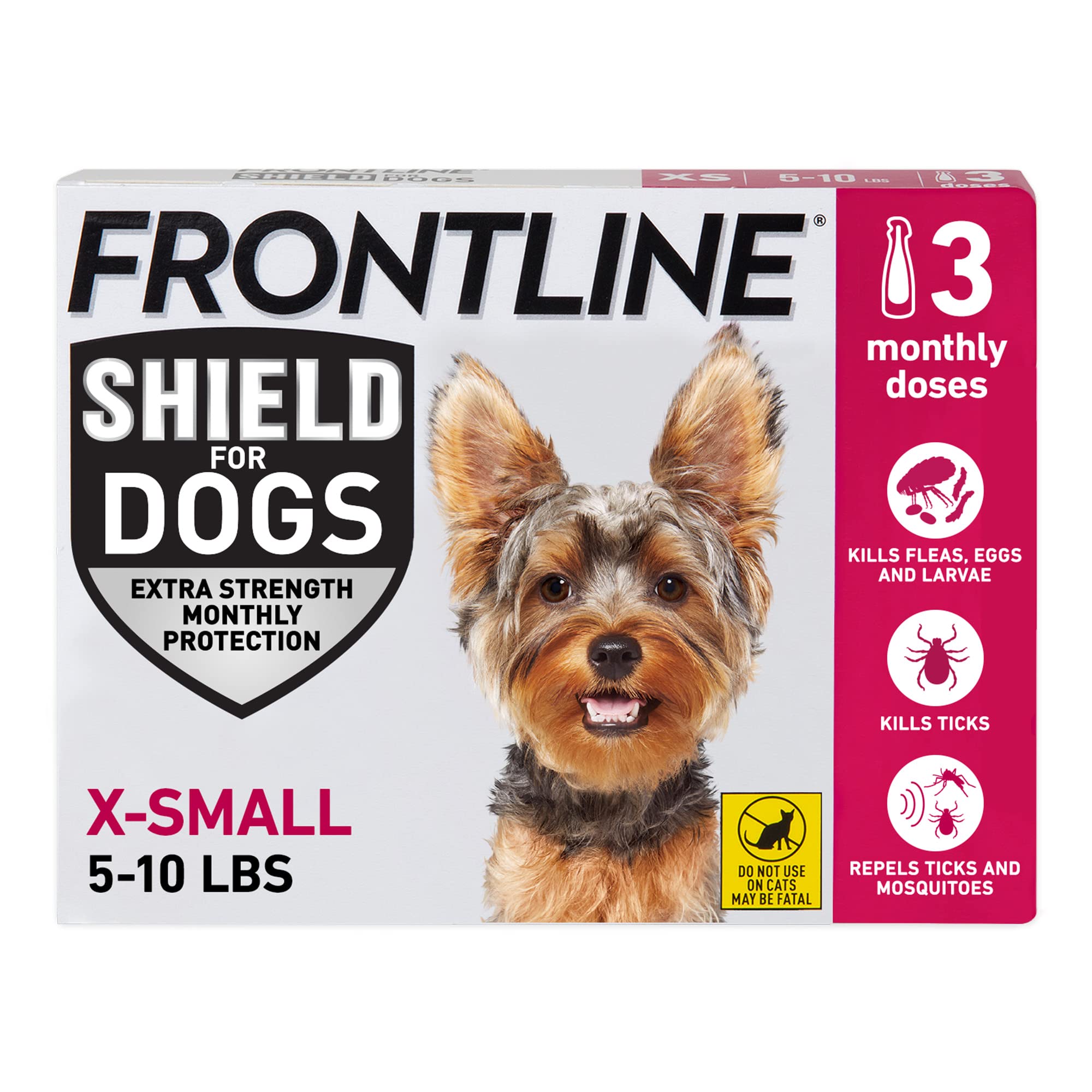Frontline Shield: aplicación-dorso-perro para protección contra pulgas y garrapatas.