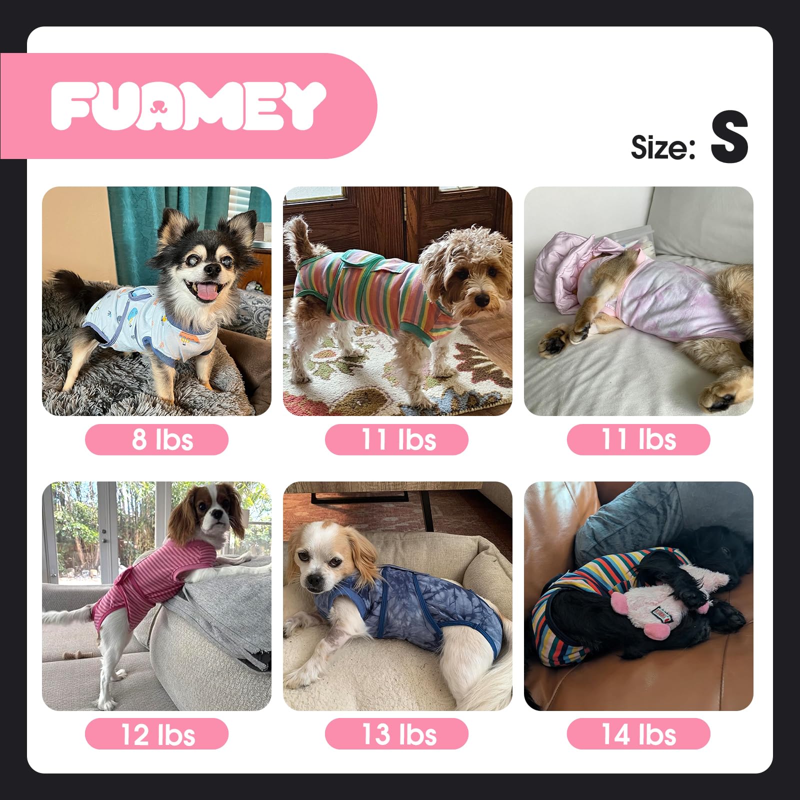 FUAMEY traje de recuperación para uso postparto en perras