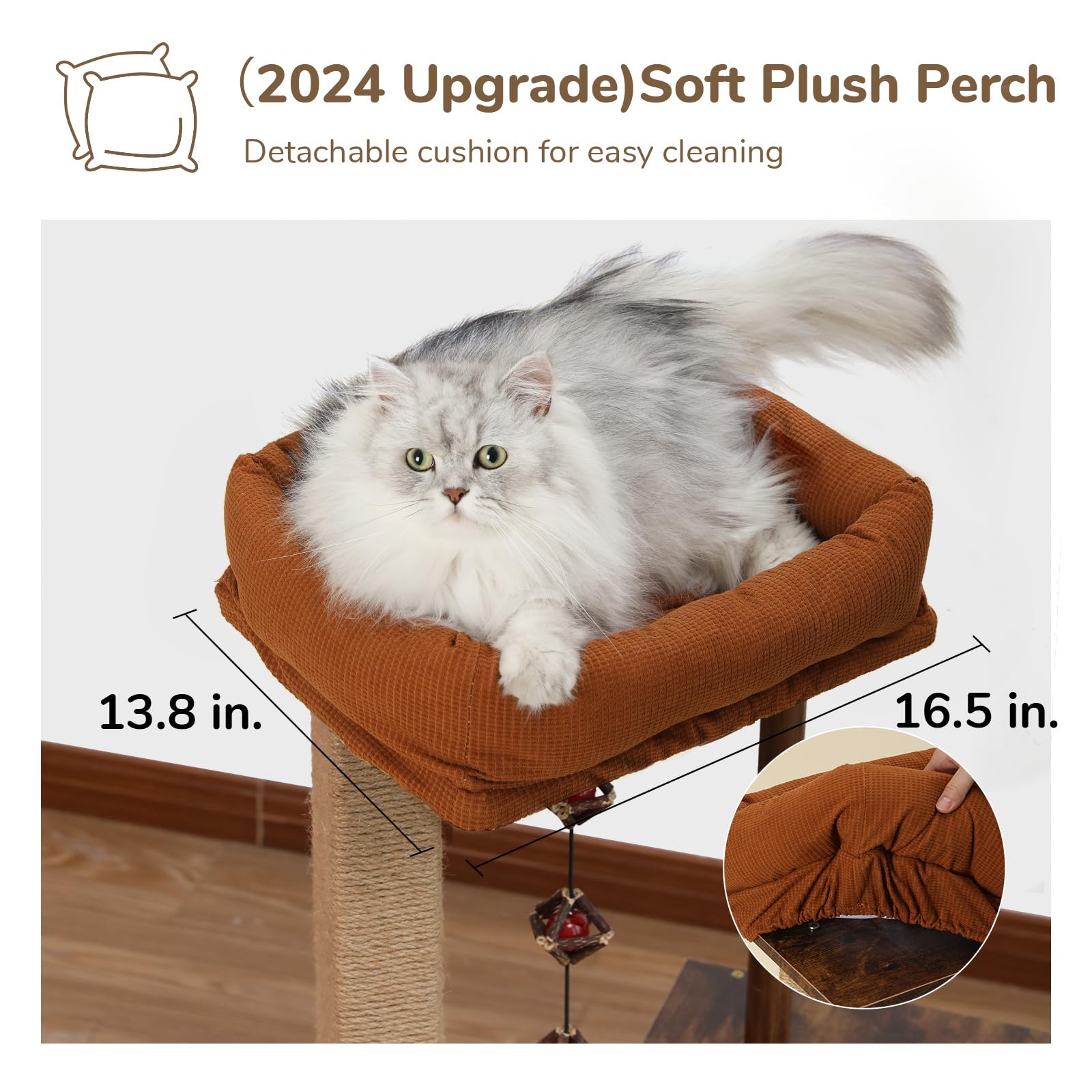 FUKUMARU árbol para gatos: diseño minimalista en madera.