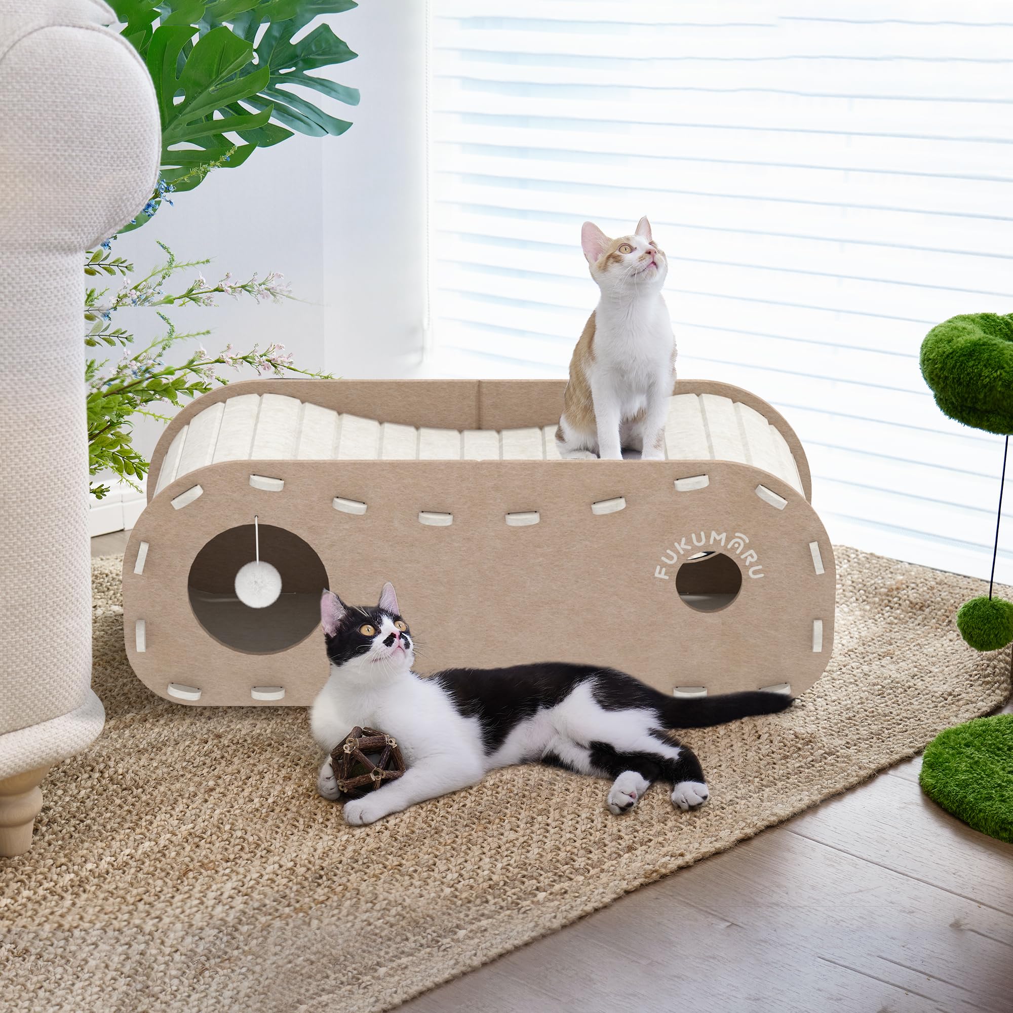FUKUMARU cama-gato-diseño-ergonomico favorece descanso