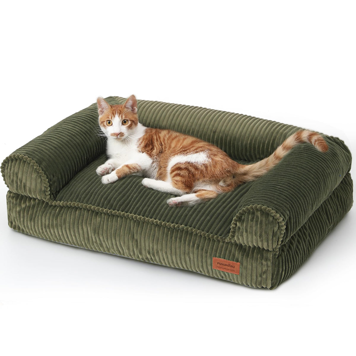 Cama para perro FUKUMARU de corduroy, suave y cálida para dormir cómodo.