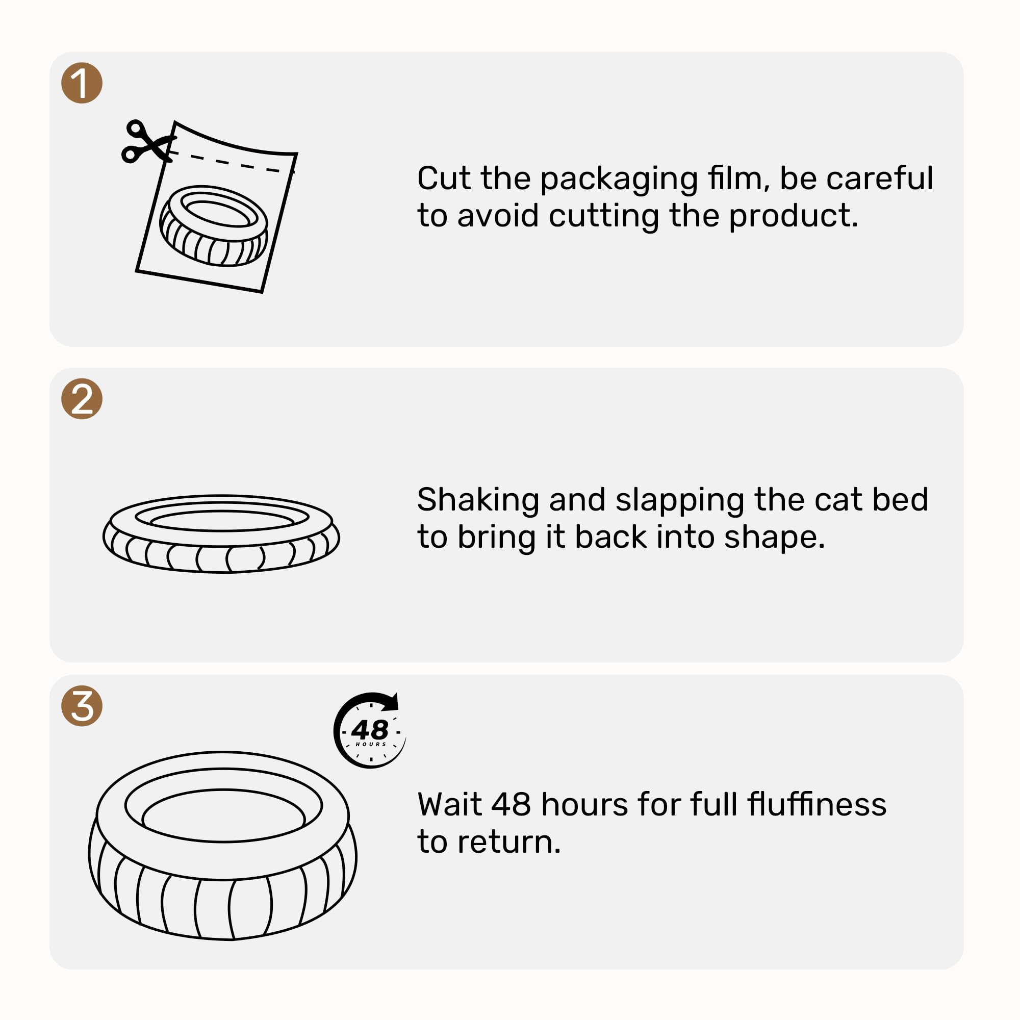 Refugio suave FUKUMARU, ideal para gatos que buscan seguridad.