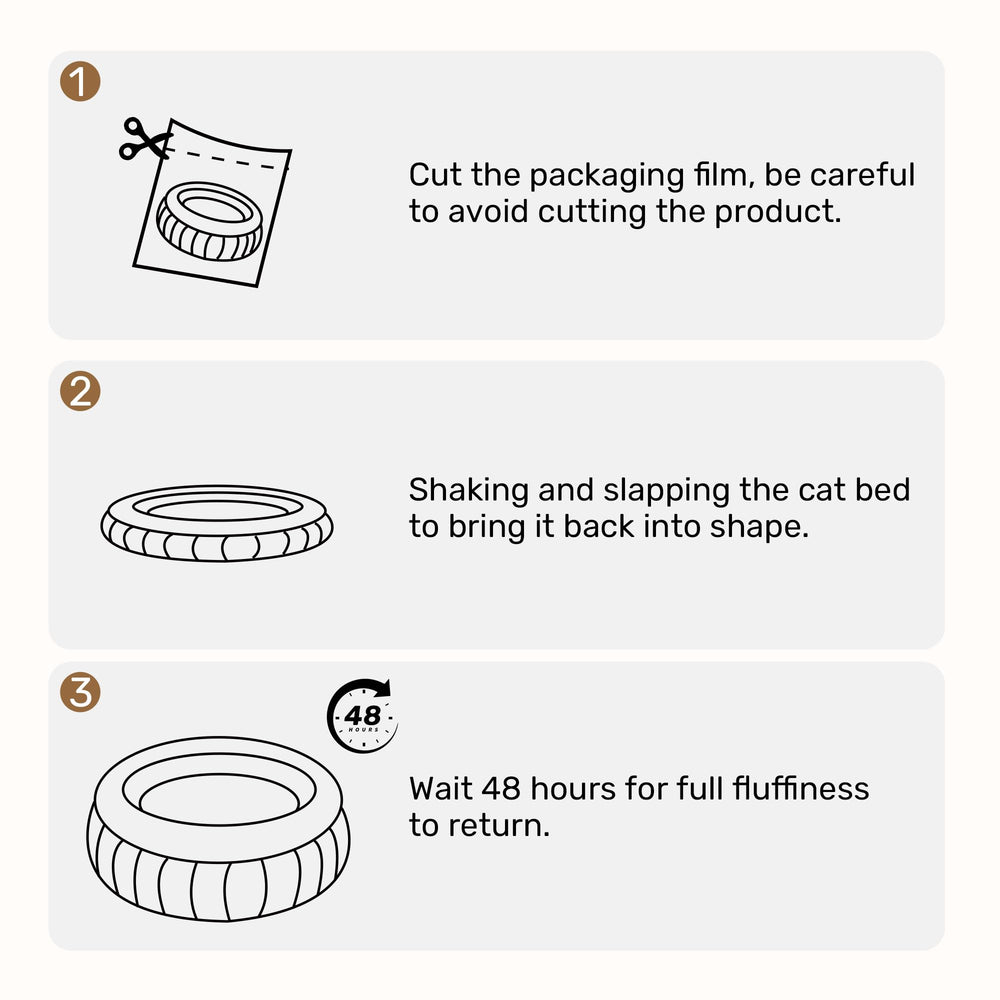 Refugio suave FUKUMARU, ideal para gatos que buscan seguridad.