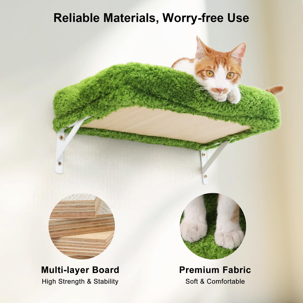 FUKUMARU estantería pared gato enfoque decorativo verde para sala.