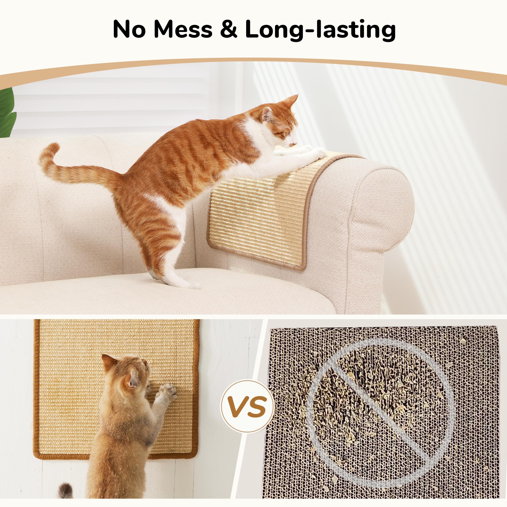 FUKUMARU protección de muebles con estera de sisal natural.