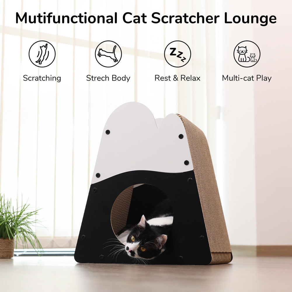 FUKUMARU Montaña: rascador para gatos con superficie para estirarse y descansar.