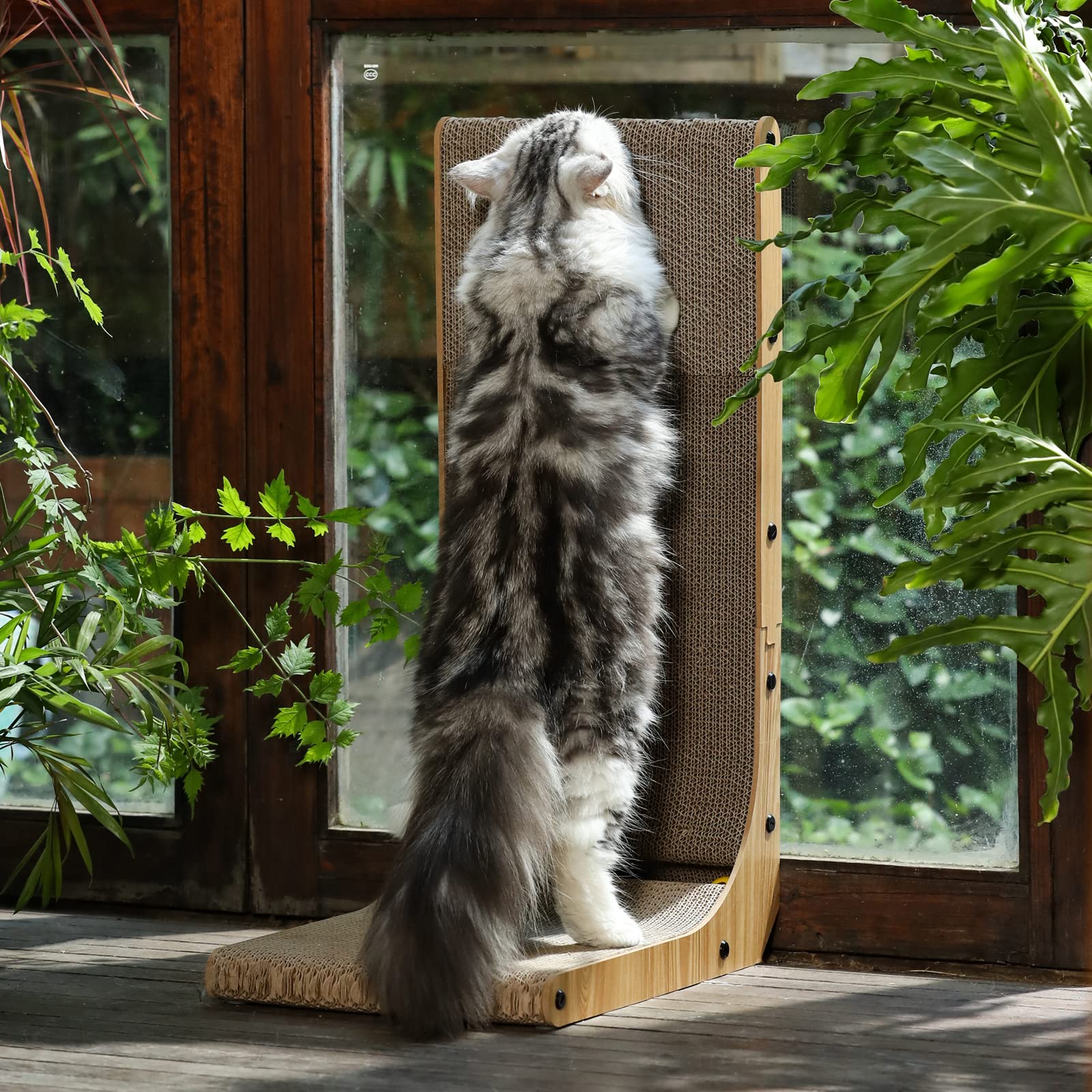 Rascador FUKUMARU zona de relajación horizontal, gato cómodo durante siestas