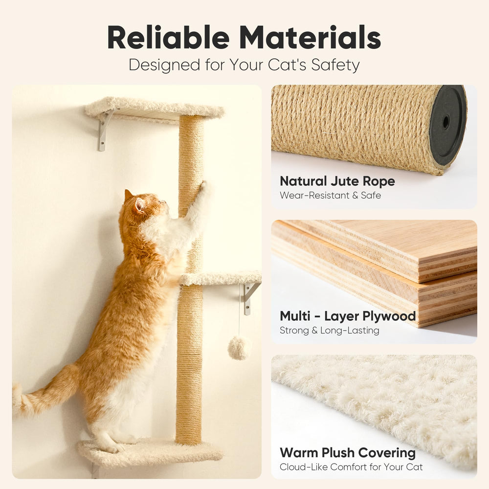 Rascador de pared FUKUMARU para gatos, fomenta el arañado natural sin dañar el mobiliario.