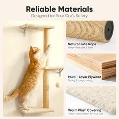 Rascador de pared FUKUMARU para gatos, fomenta el arañado natural sin dañar el mobiliario.