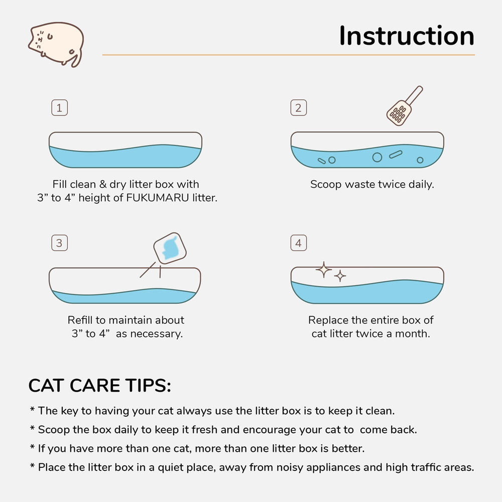 FUKUMARU Tofu Cat Litter: envase ligero para mover