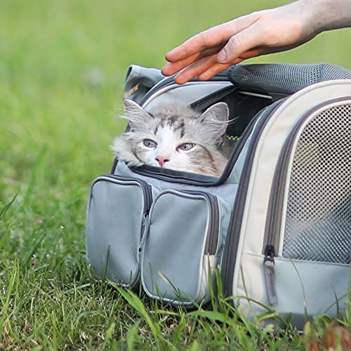 FUKUMARU transportín para gatos, puerta de entrada, fácil de cargar.