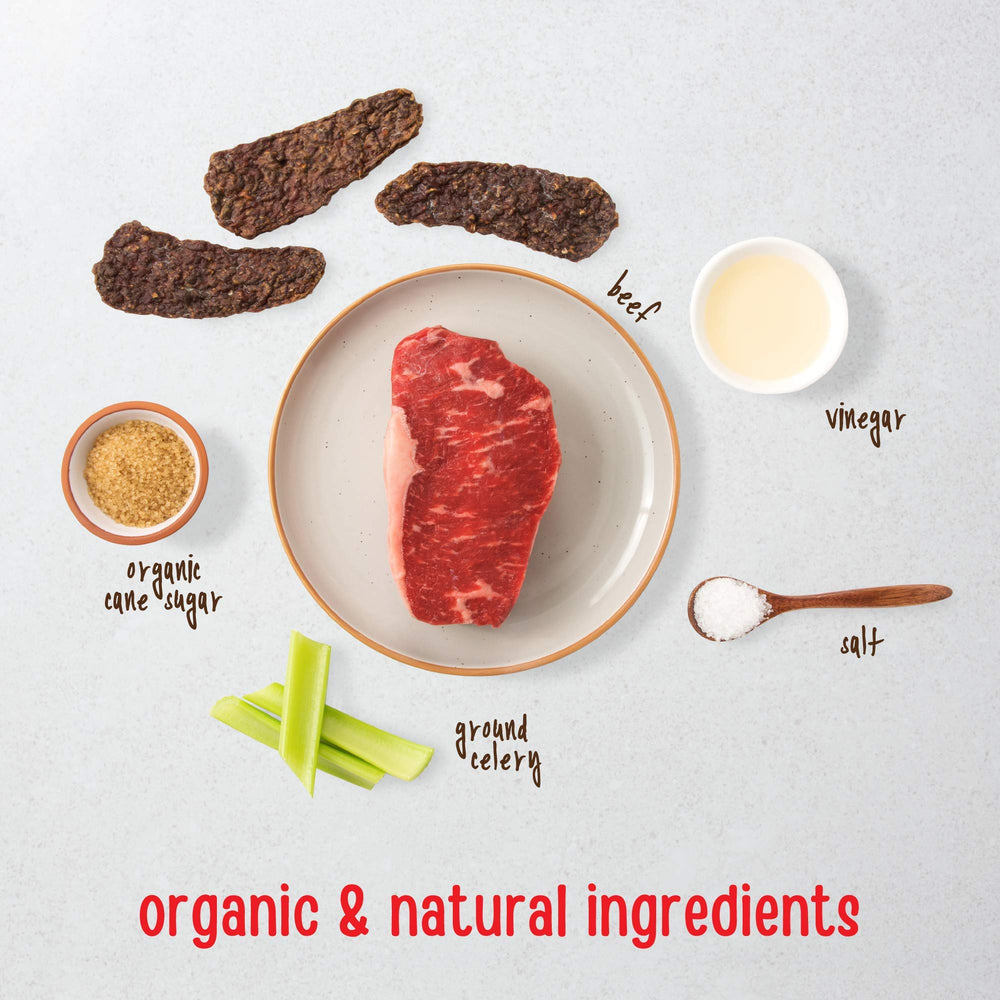 Full Moon Beef Jerky ingredientes naturales, sin colorantes y sin aditivos artificiales.