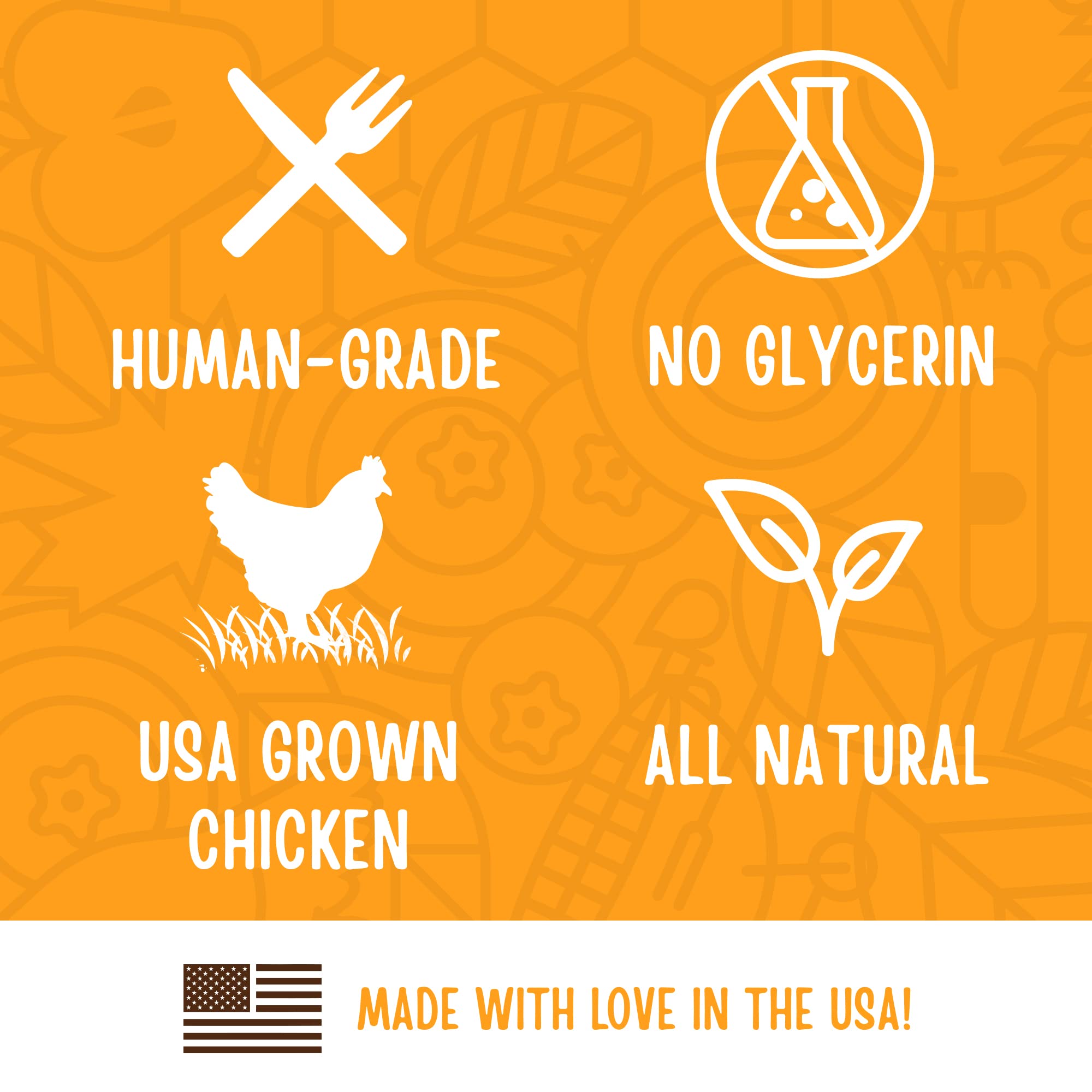 Poulet issu des États-Unis, ingrédients régionaux de qualité.