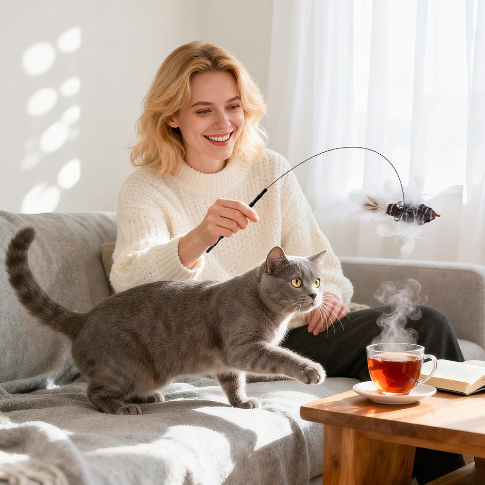 Juguete para interior Fulushouxi, ideal para gatos de todos los tamaños.