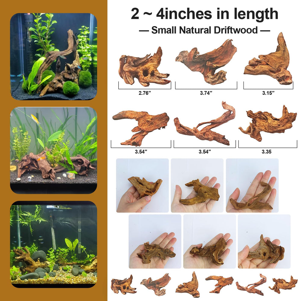 FUNOJOY madera flotante para acuario, ramas 7-9 pulgadas, ideal para diseño de hábitat.