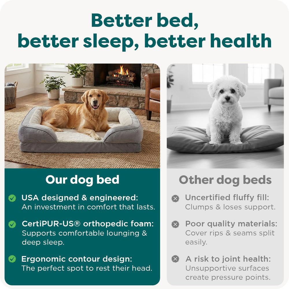 Furhaven base antideslizante para cama de perro estable