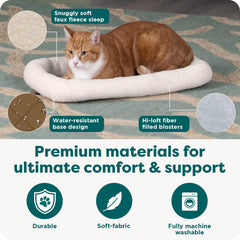 Furhaven: base-antideslizante mantiene la cama estable dentro de la jaula.