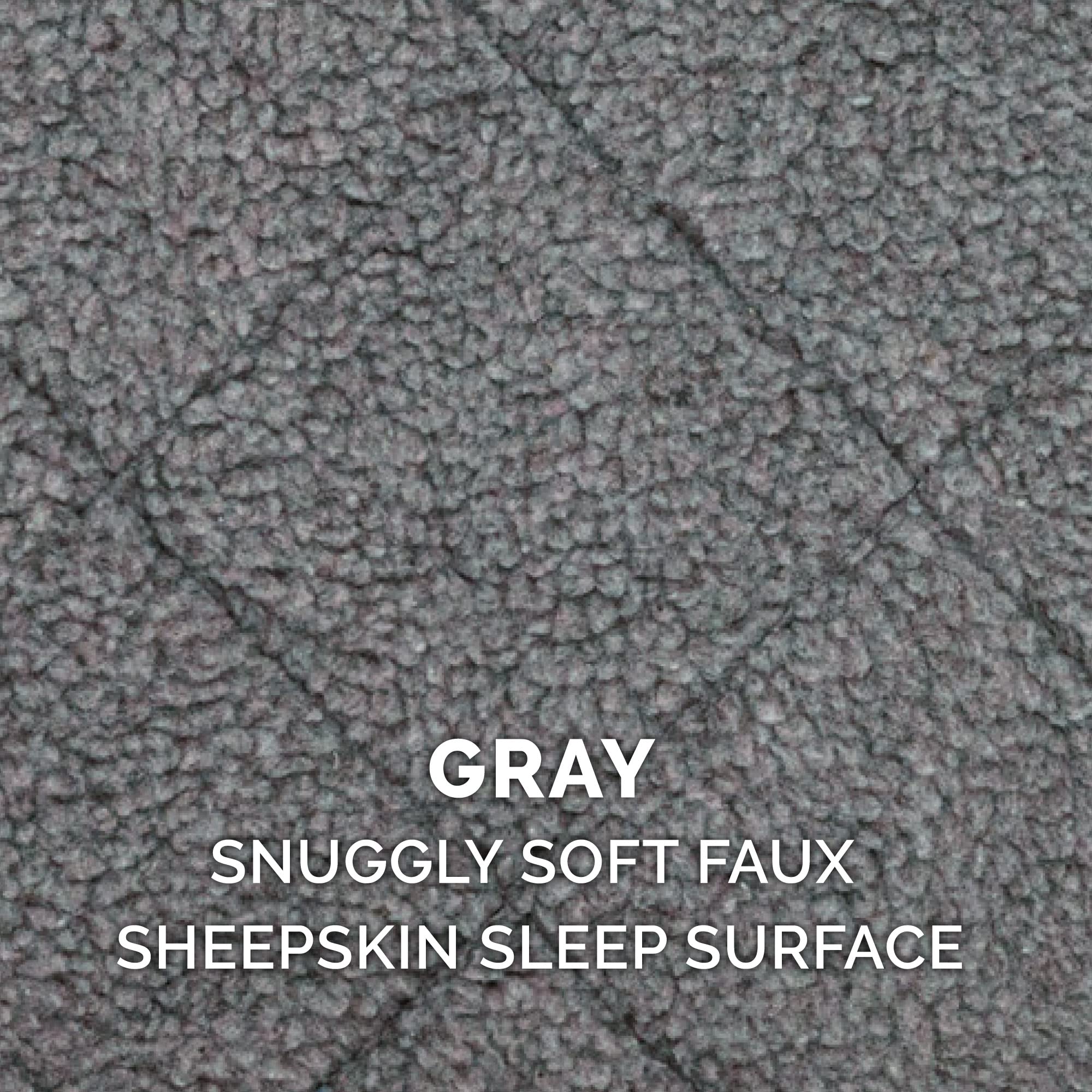 Base para jaula Furhaven, Sherpa gris, fácil de limpiar y proteger superficies.