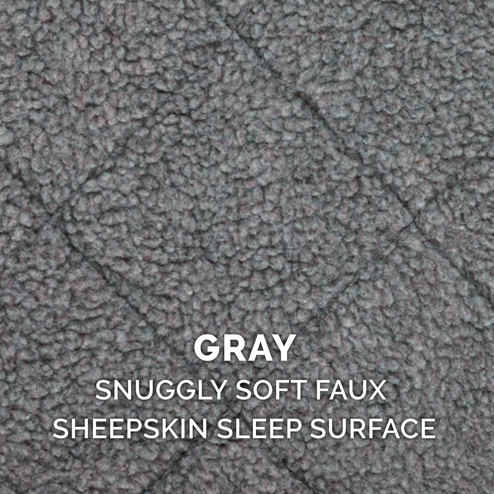 Base para jaula Furhaven, Sherpa gris, fácil de limpiar y proteger superficies.