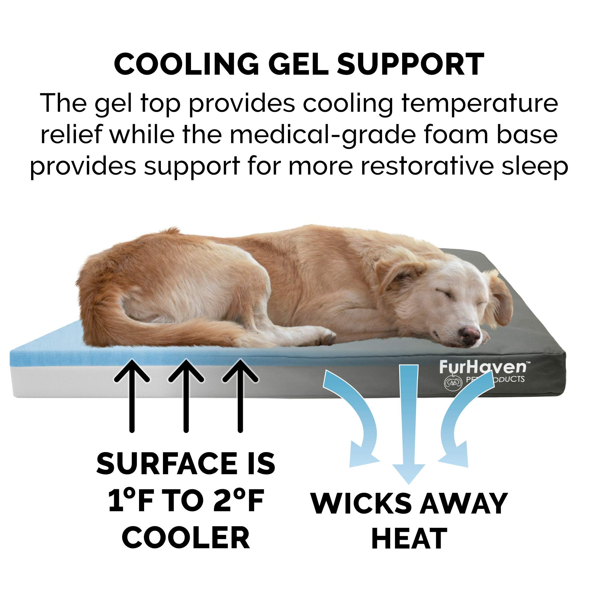 Bolas de gel dentro de la cama para enfriamiento.