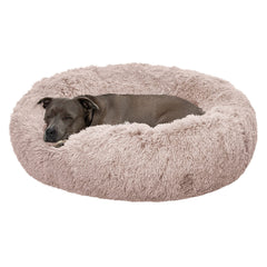 furhaven cama dona para perro grande, descanso cómodo y seguro.