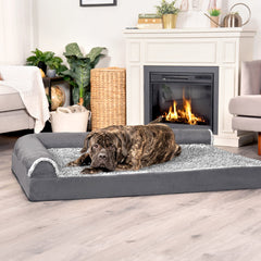 Furhaven cama de gel para perro grande, funda lavable, mantenimiento sencillo.