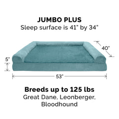Bolster removible de Furhaven para múltiples posturas de descanso.