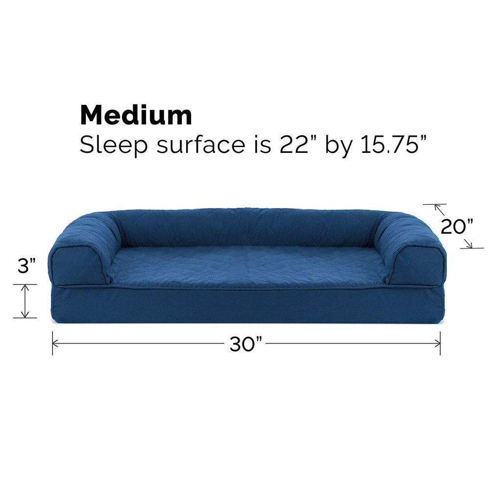 Diseño tipo sofá acolchado favorece múltiples posiciones para dormir.
