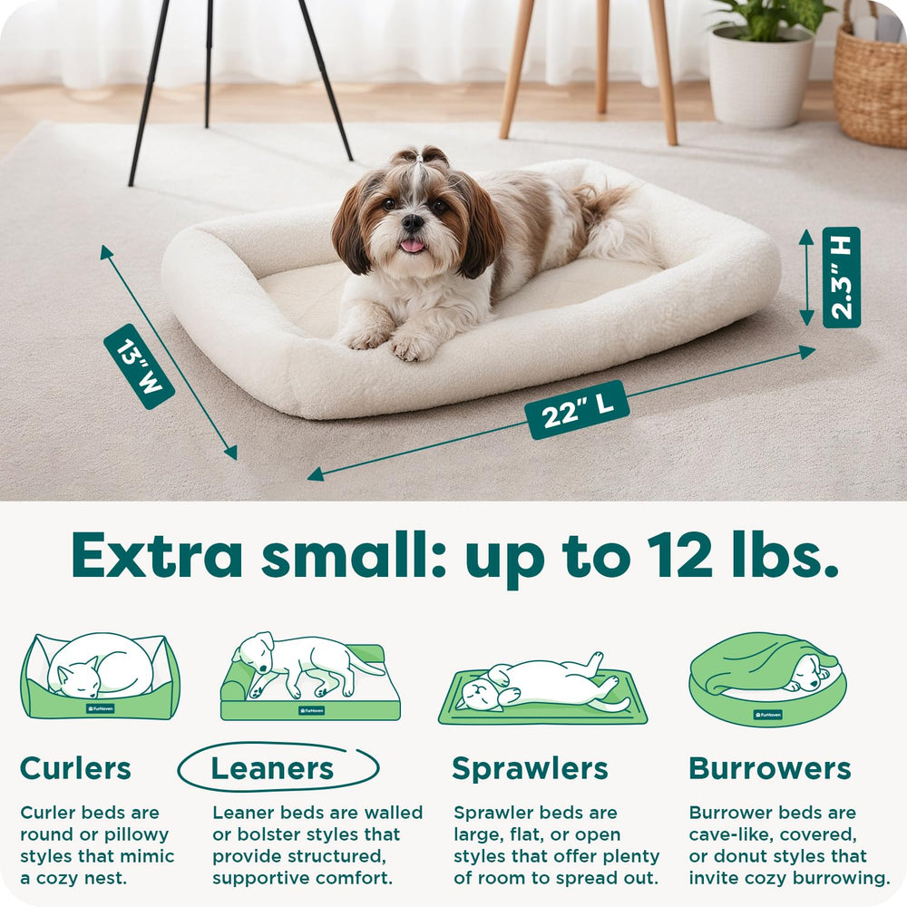 La cama para perro extra pequeño FurHaven crema ideal para jaulas