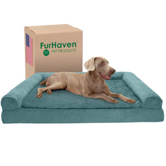 Furhaven: cama con gel enfriante y superficie suave para perros grandes.