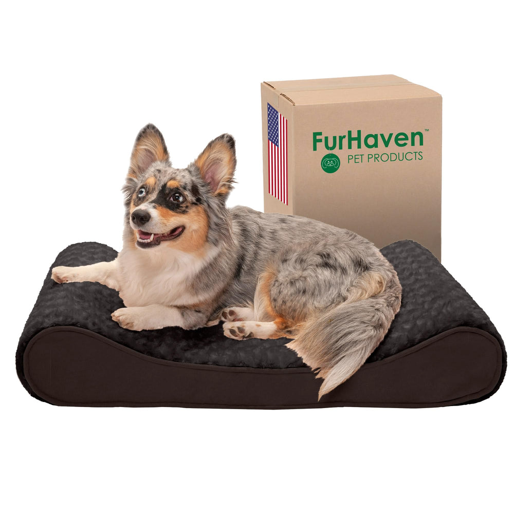 Cama Furhaven con gel refrescante para perros, ayuda a mantenerla fresca