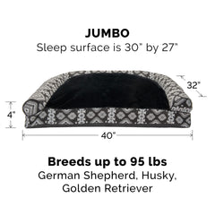 Cama Furhaven con brazos de apoyo para dormir cómodo y seguro.