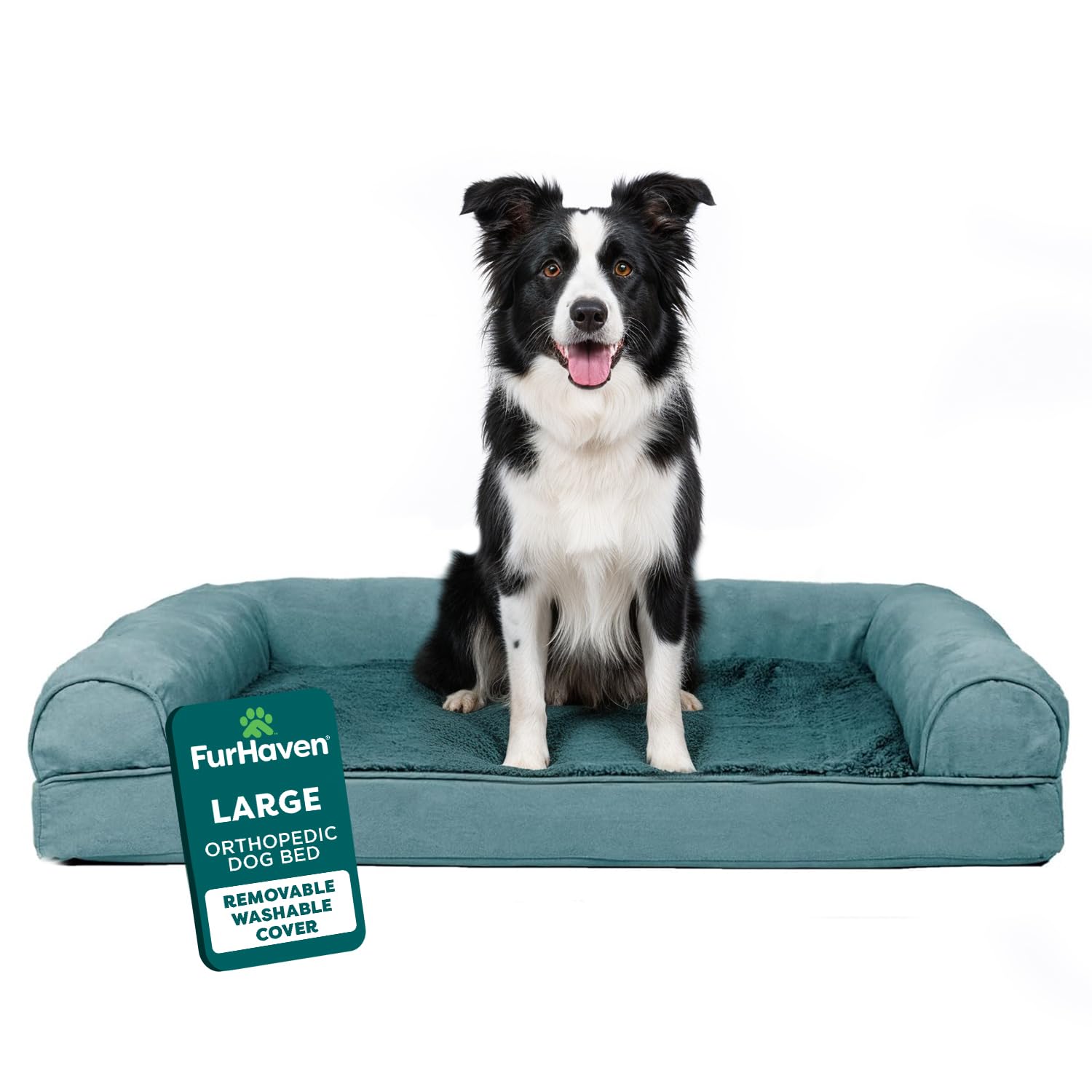 FurHaven Cama ortopédica para perros grandes, superficie suave para descanso