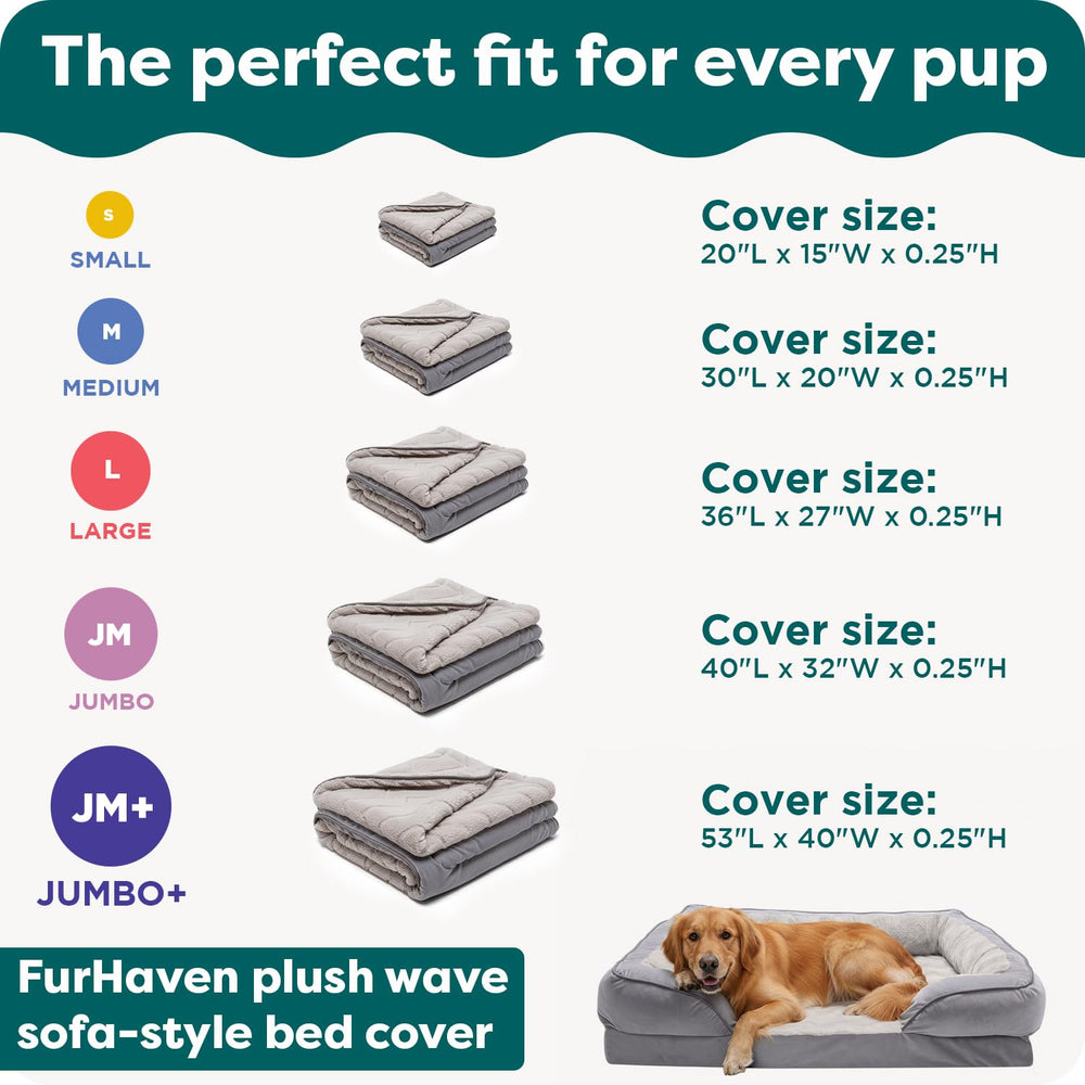 FurHaven ajuste universal, se adapta a bases de espuma rectangulares.