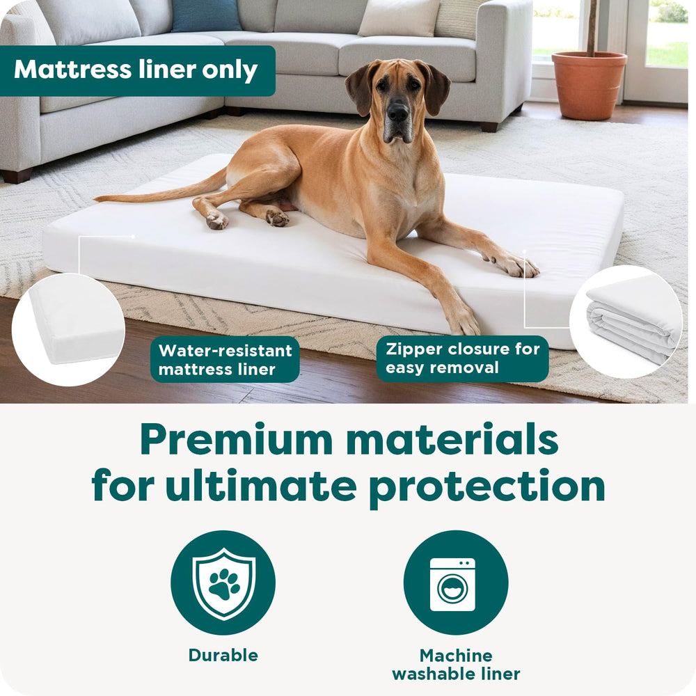 Forro Furhaven talla grande 36x27x3, ajuste preciso para cama de perro.
