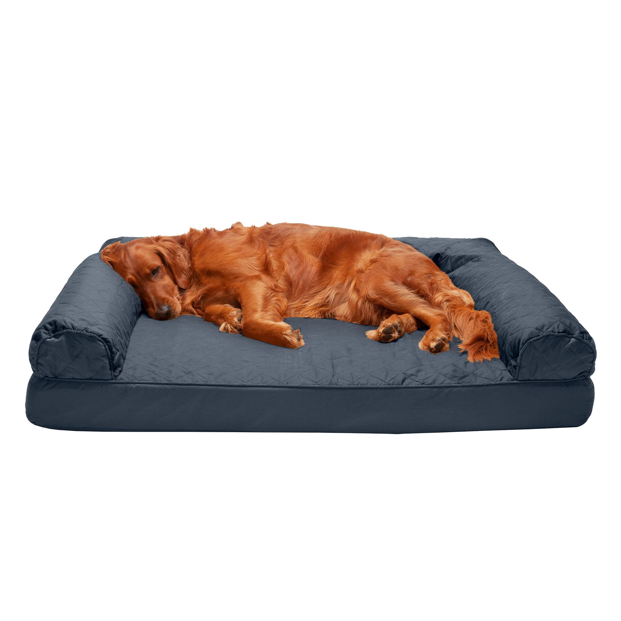 FurHaven Dreamer Sofa ortopédica con espuma de alta densidad para soporte.