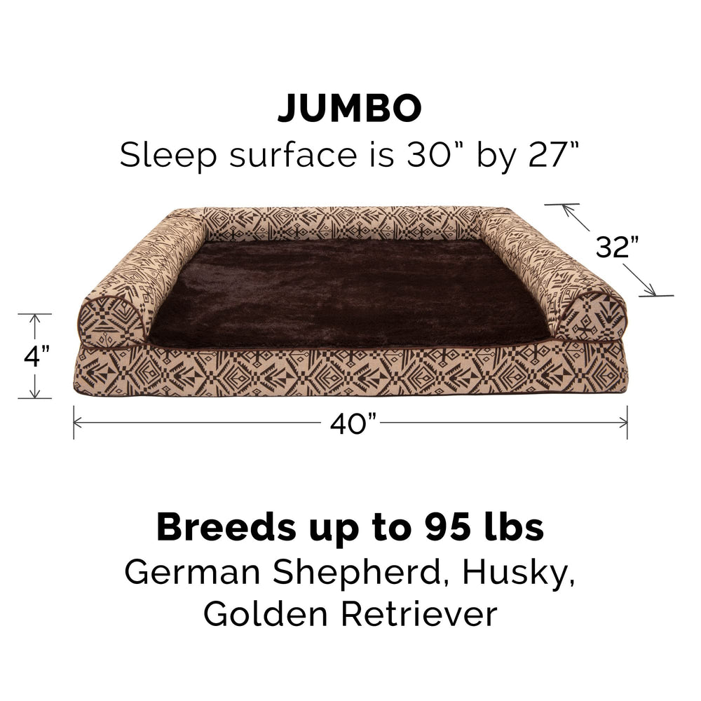 Furhaven medida 40 x 32 x 4 para cama de perro, ajuste cómodo.
