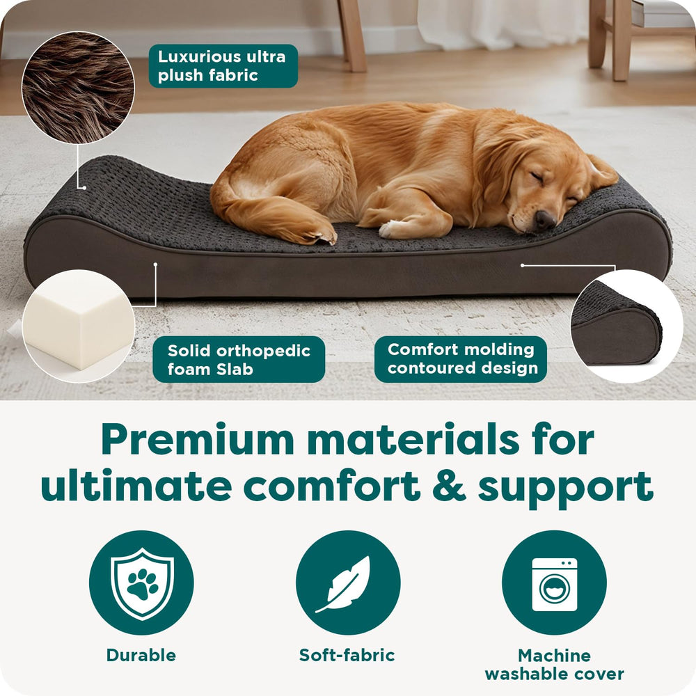 Superficie de felpa suave FurHaven ofrece confort calmante para tu mascota.