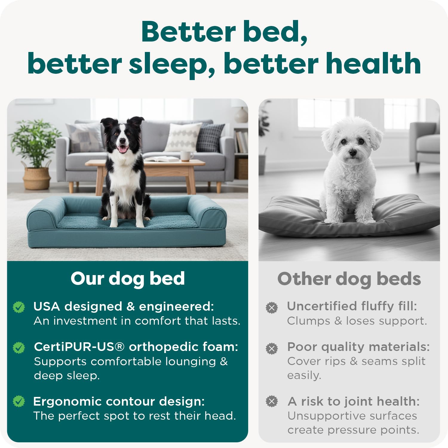 FurHaven Tejido plush suave, tacto reconfortante para siestas