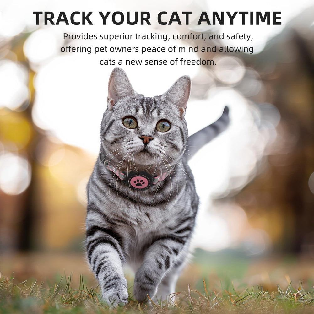 Collar Furrigo para gato AirTag reflectivo con campana para visibilidad nocturna