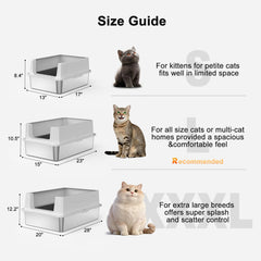 FURTIME: caja de arena inoxidable con tapa anti-derrame para suelos limpios.